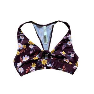 PINK Victoria Secret Maroon Floral Sports Bra Sz Small​​​